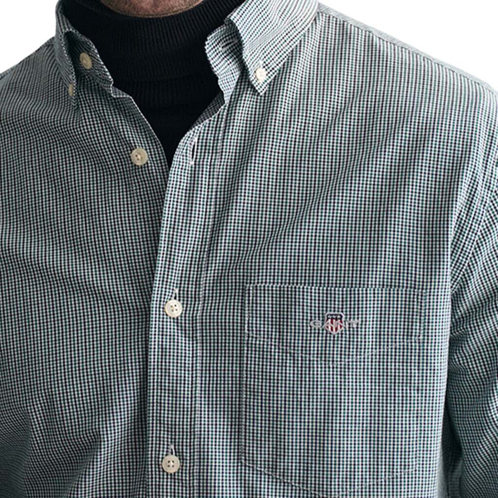 Gant Overhemd met logoborduring – Groen