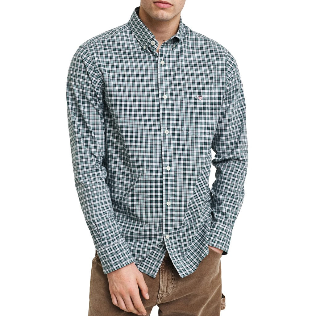 Gant Overhemd met logoborduring – Groen
