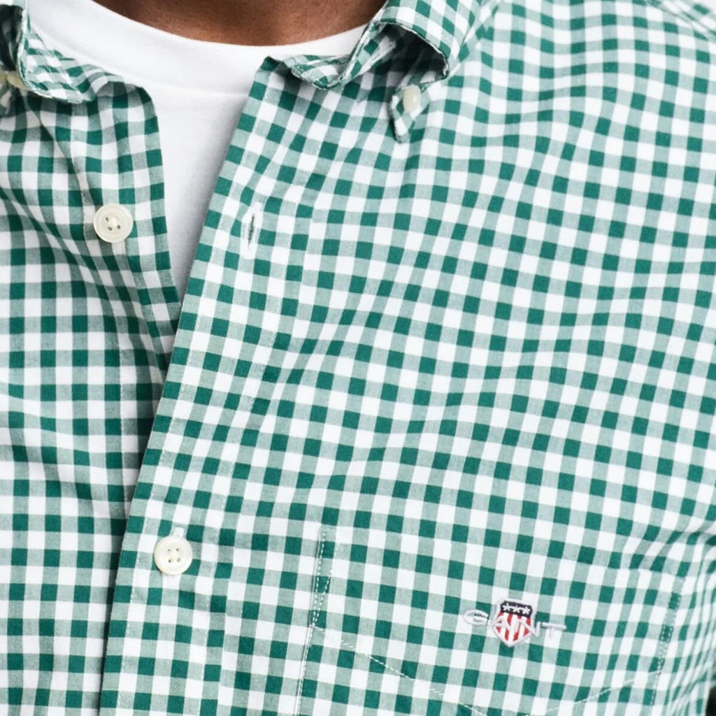 Gant Overhemd met logoborduring – Groen