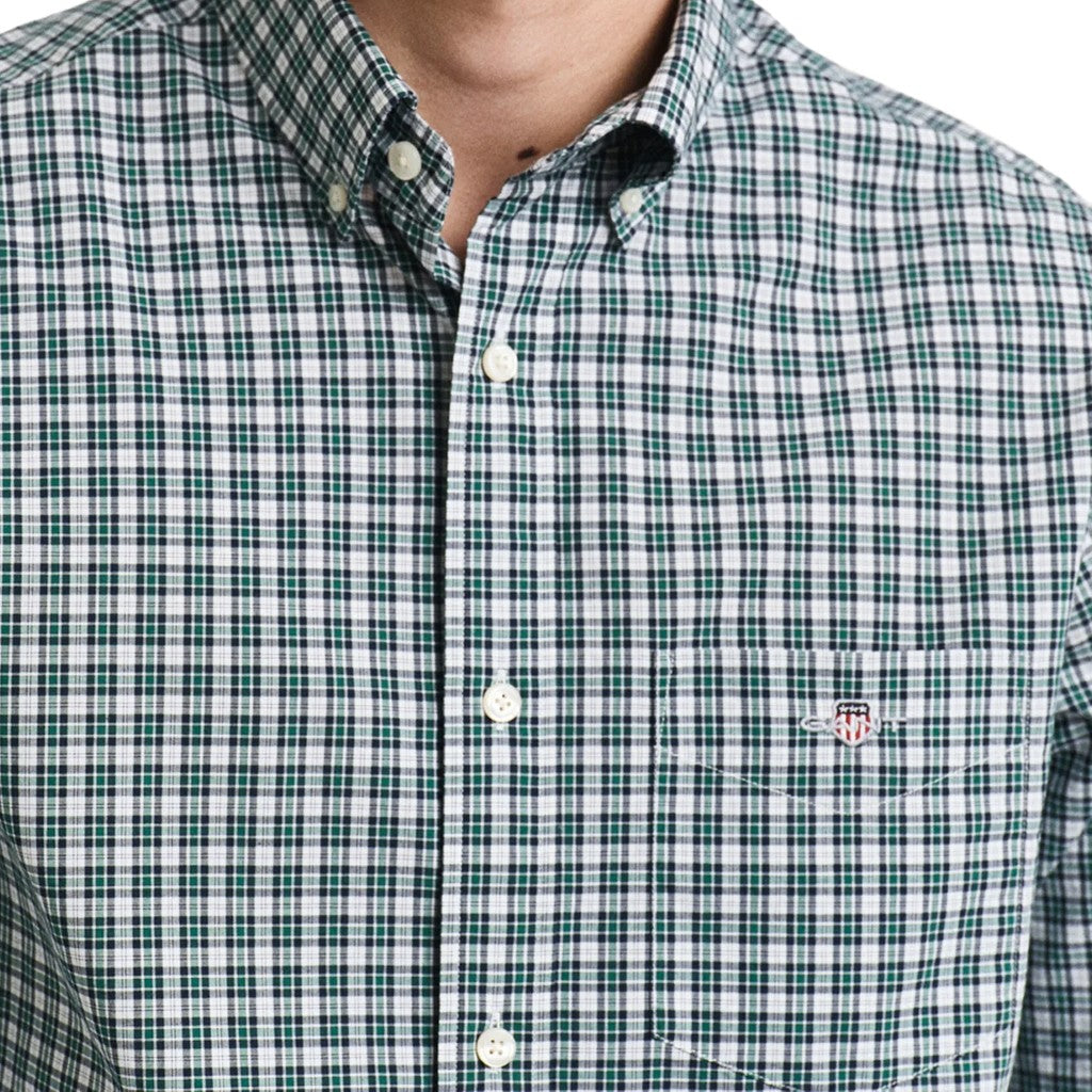 Gant Overhemd met logoborduring – Groen