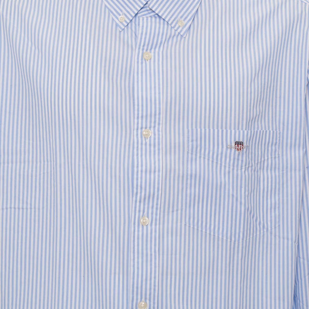 Gant Overhemd met logoborduring – Lichtblauw