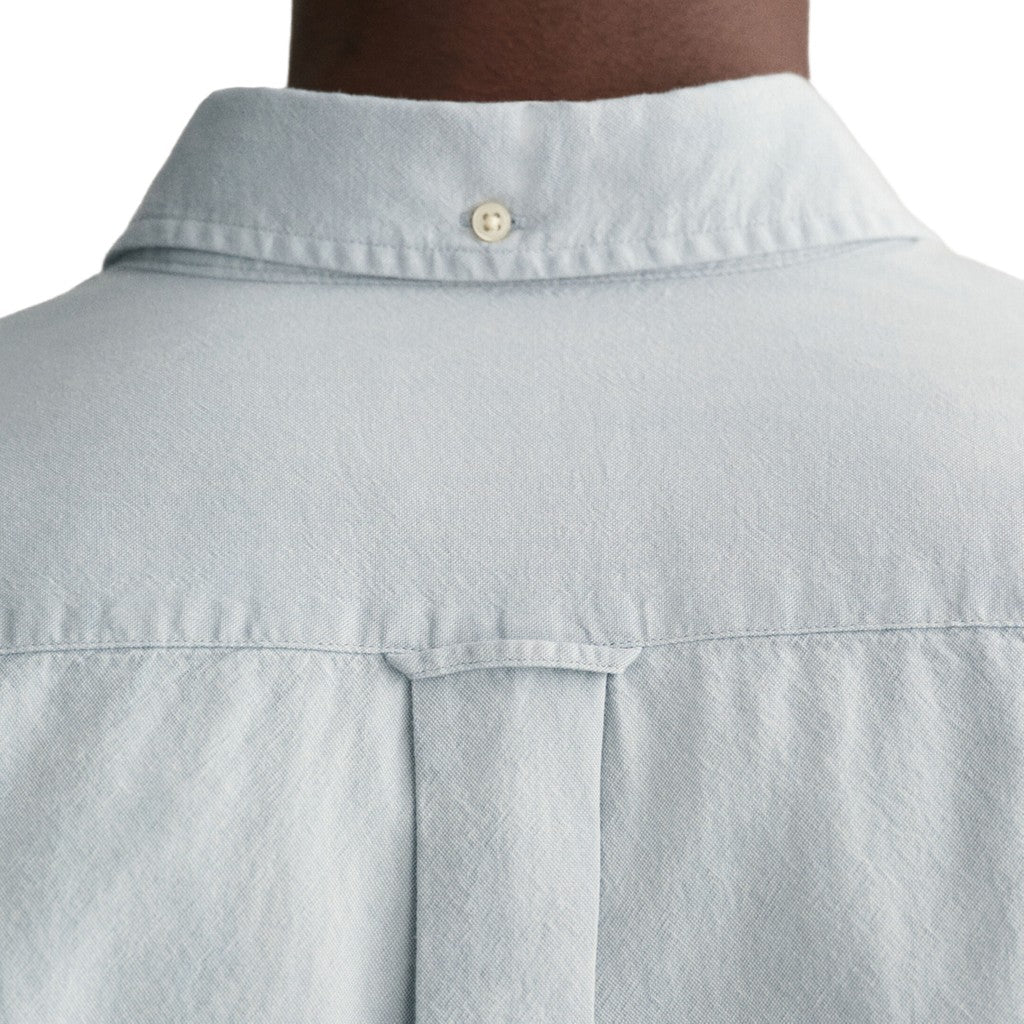 Gant Overhemd met logoborduring – Lichtblauw