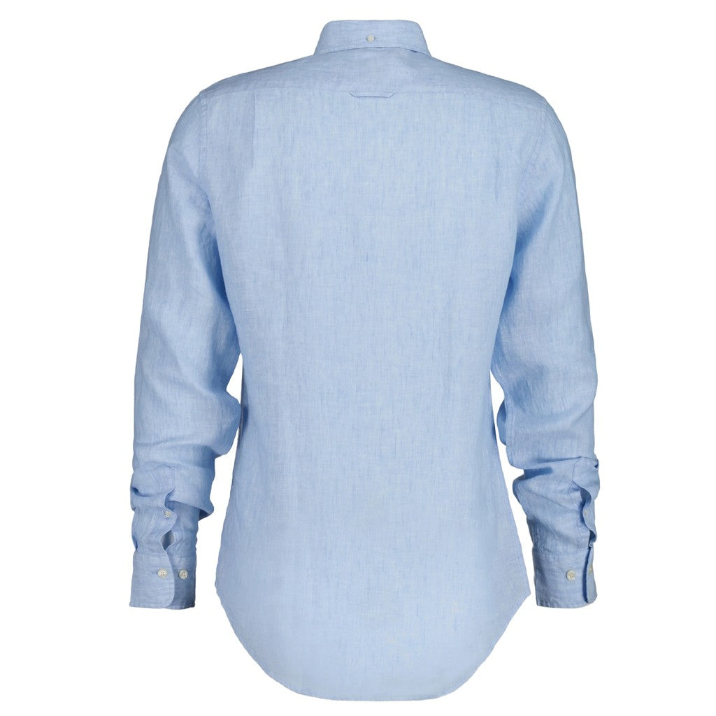 Gant Overhemd met logoborduring – Lichtblauw