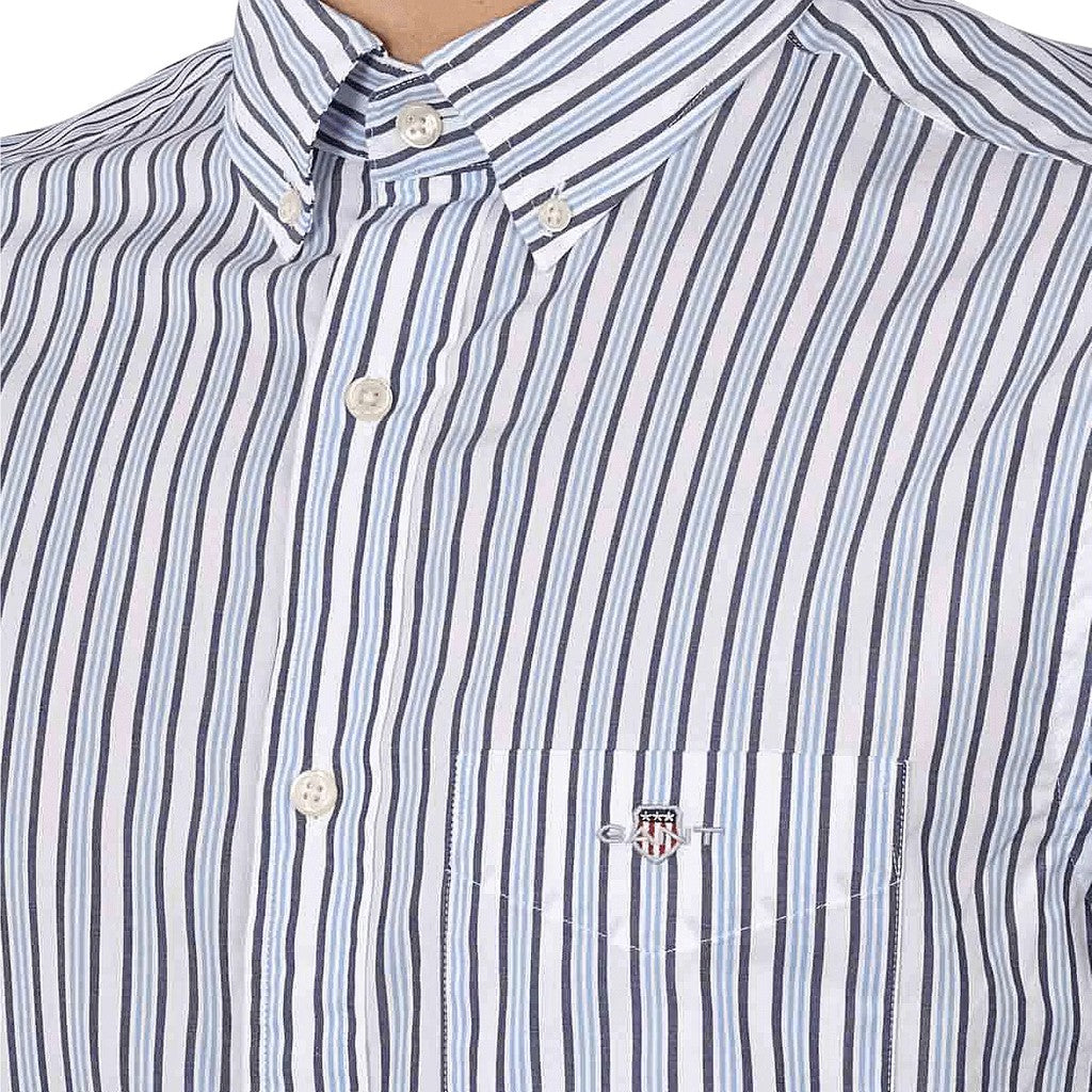 Gant Overhemd met logoborduring – Lichtblauw