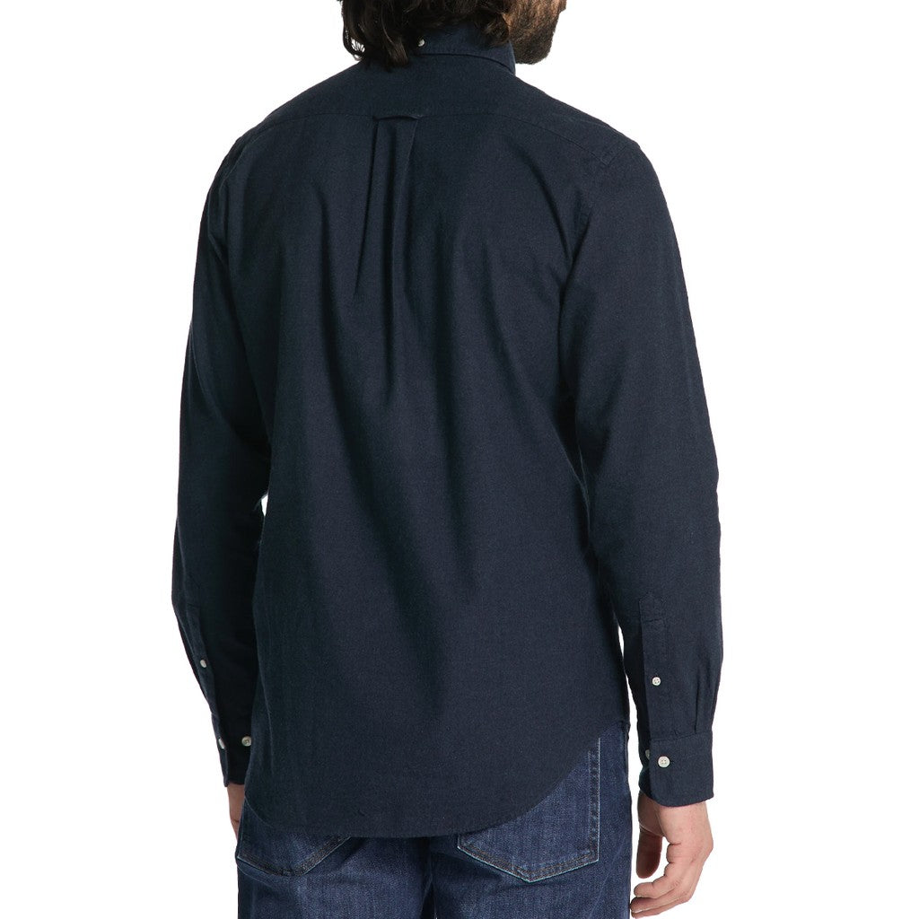Gant Overhemd met logoborduring – Marineblauw