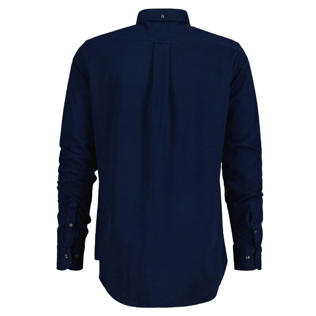 Gant Overhemd met logoborduring – Marineblauw