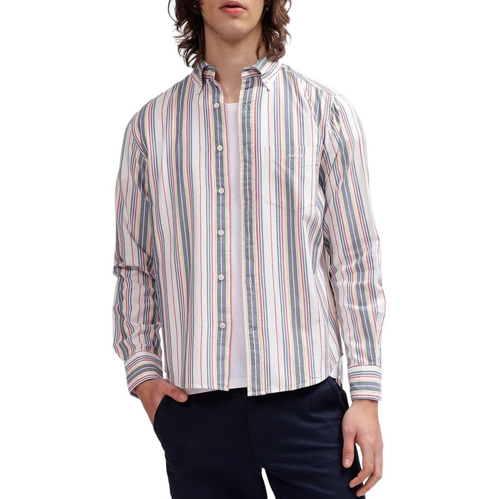Gant Overhemd met logoborduring – Meerkleurig