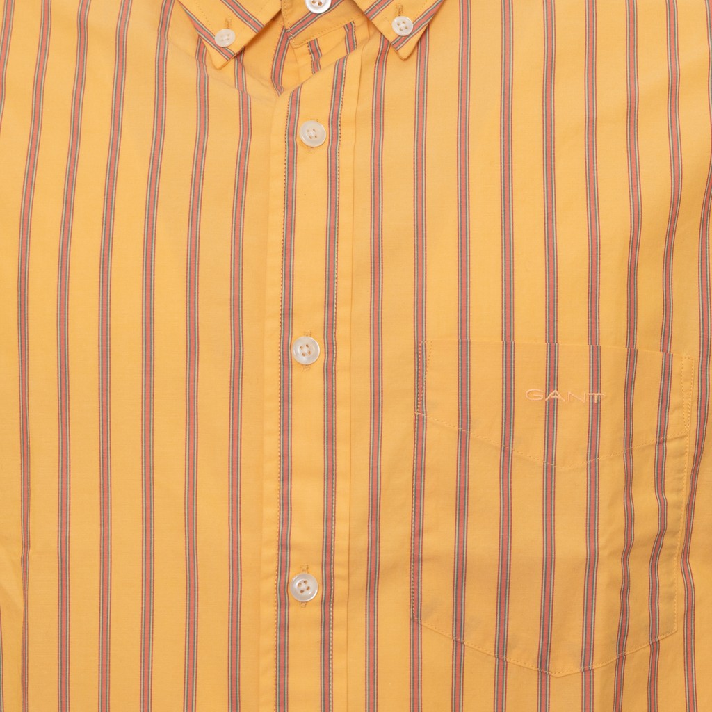Gant Overhemd met logoborduring – Mosterdgeel