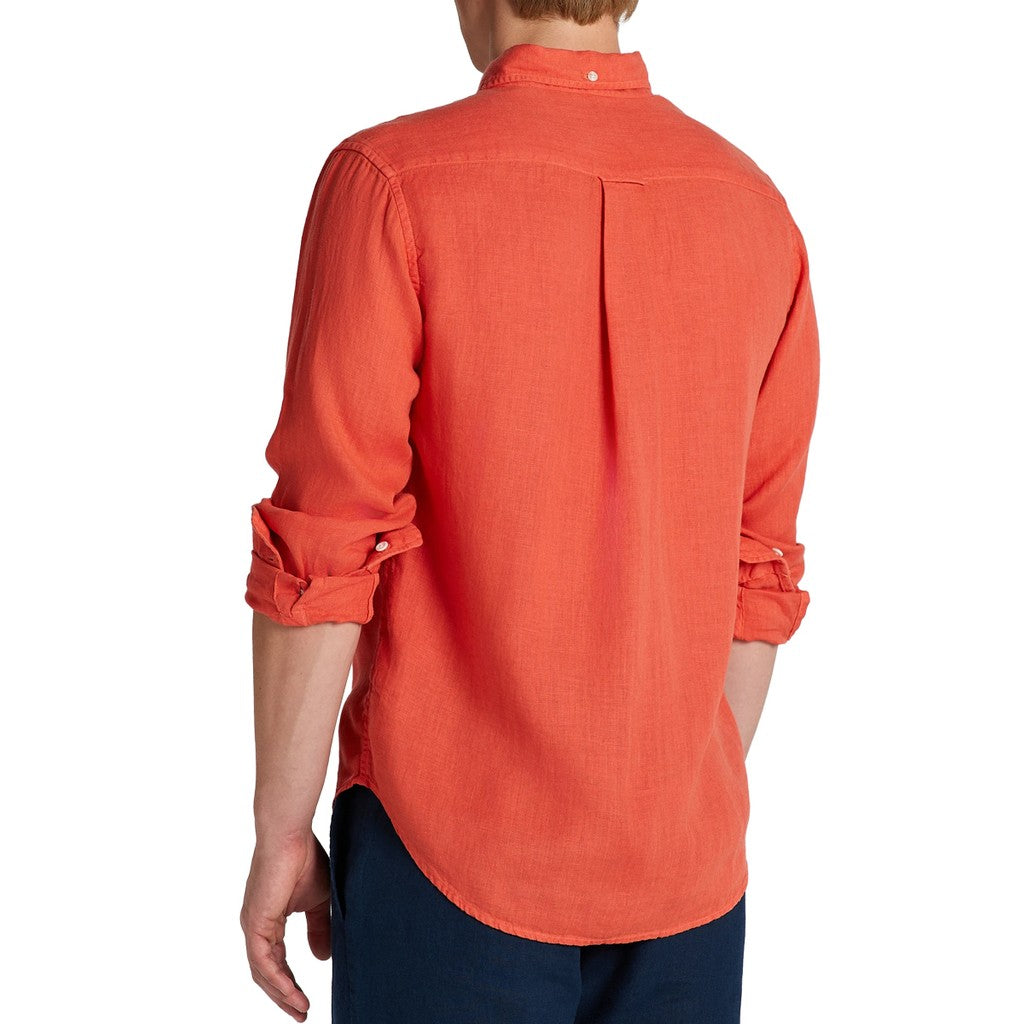Gant Overhemd met logoborduring – Oranje