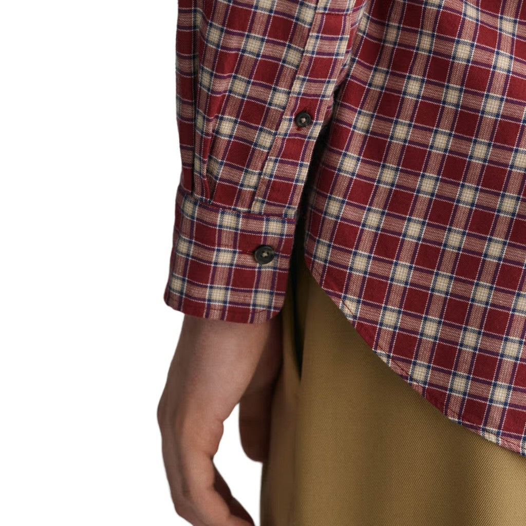 Gant Overhemd met logoborduring – Rood