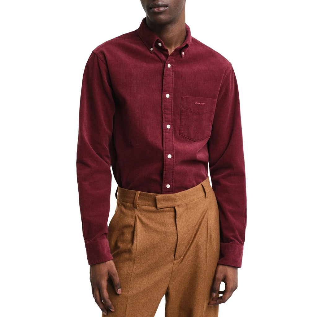 Gant Overhemd met logoborduring – Rood