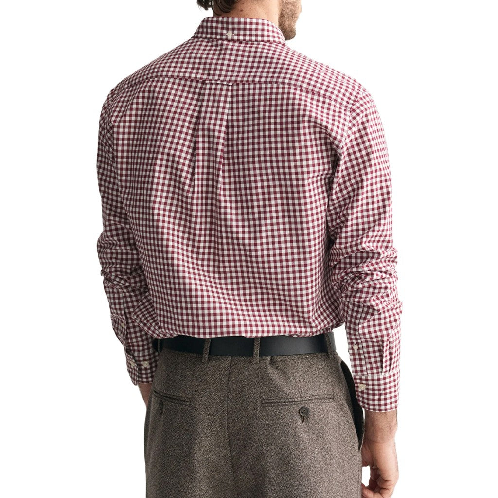 Gant Overhemd met logoborduring – Rood