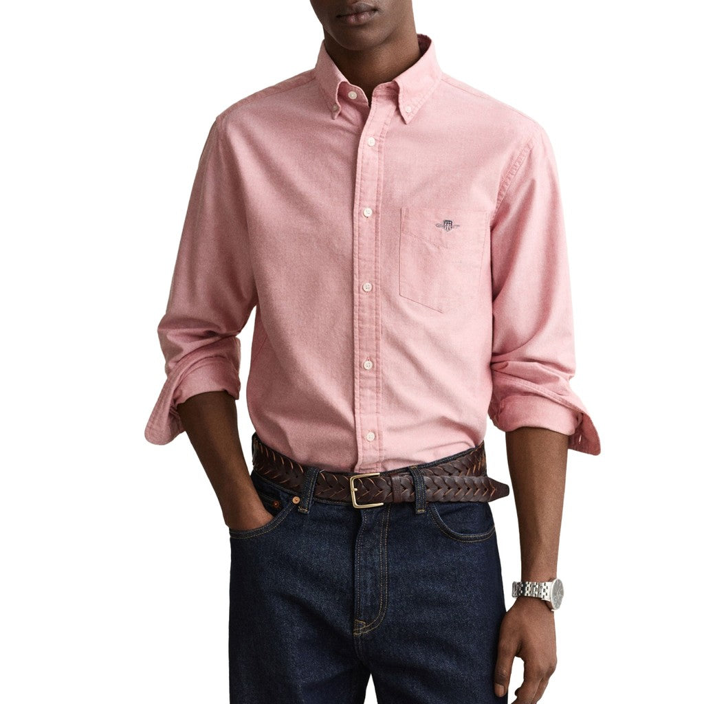 Gant Overhemd met logoborduring – Rood