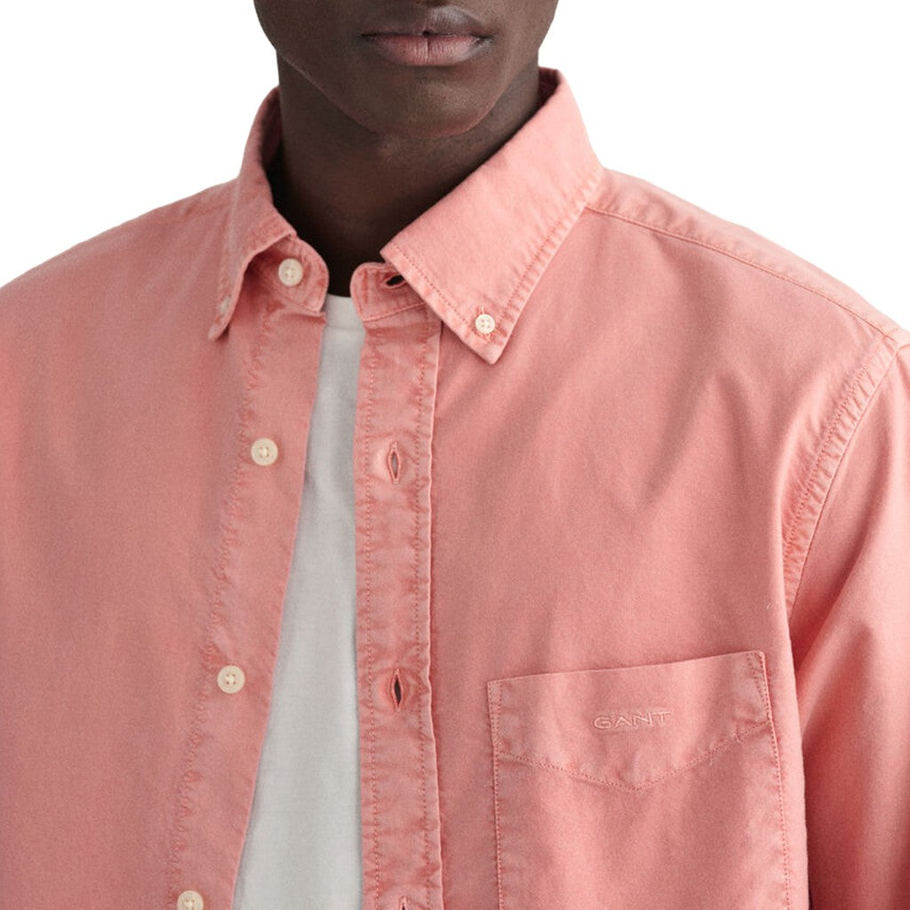 Gant Overhemd met logoborduring – Roze