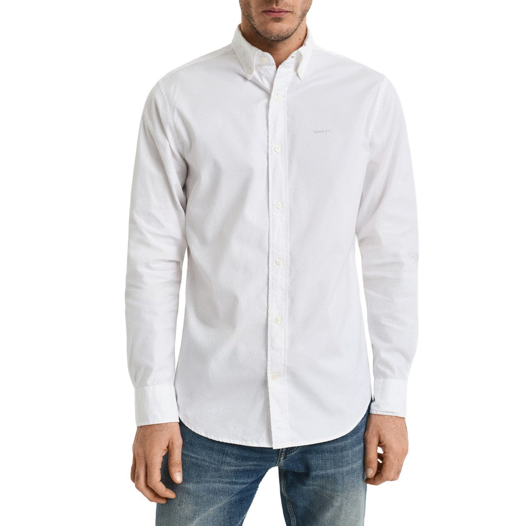 Gant Overhemd met logoborduring – Wit