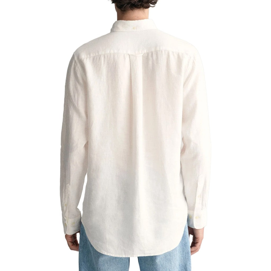 Gant Overhemd met logoborduring – Wit