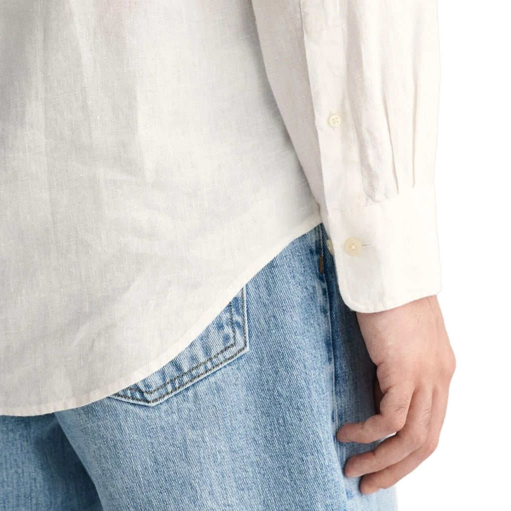 Gant Overhemd met logoborduring – Wit