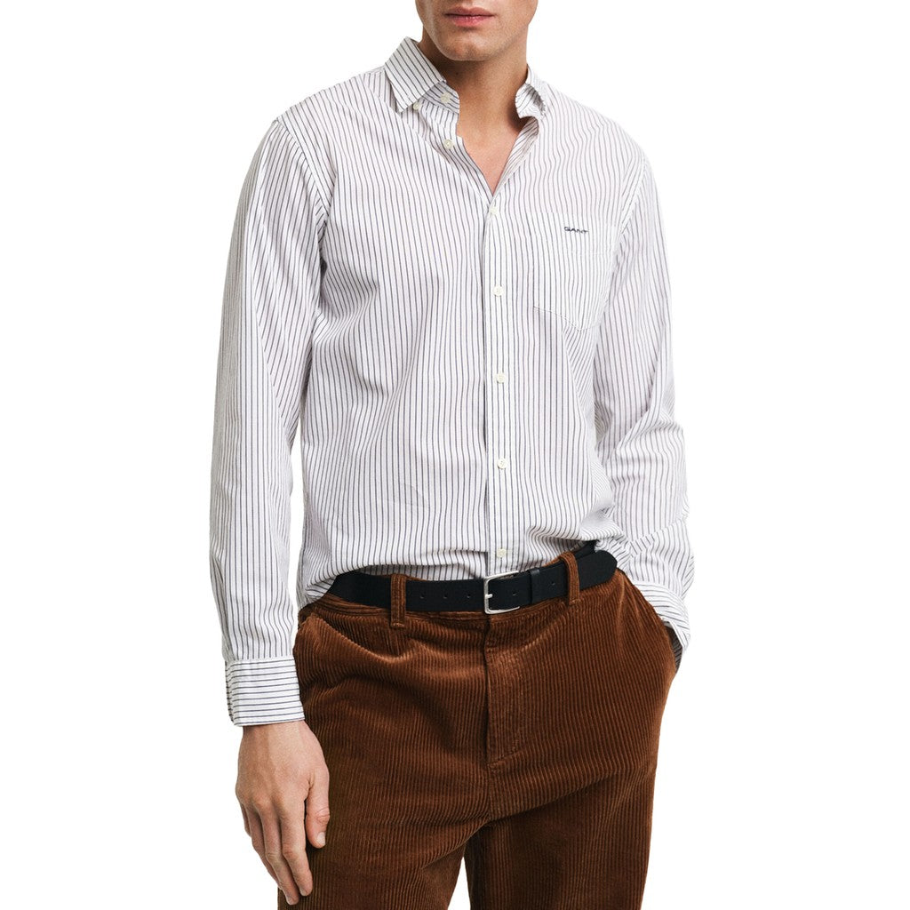 Gant Overhemd met logoborduring – Wit