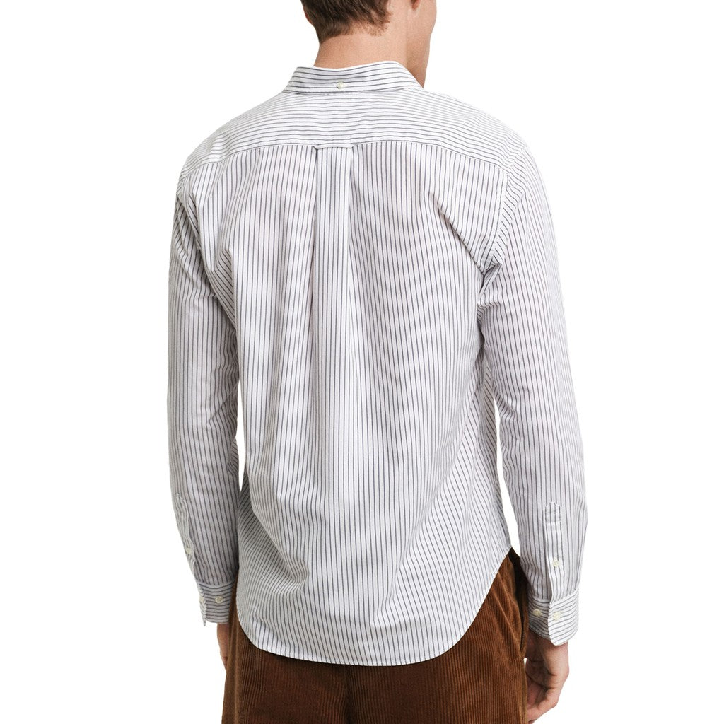 Gant Overhemd met logoborduring – Wit