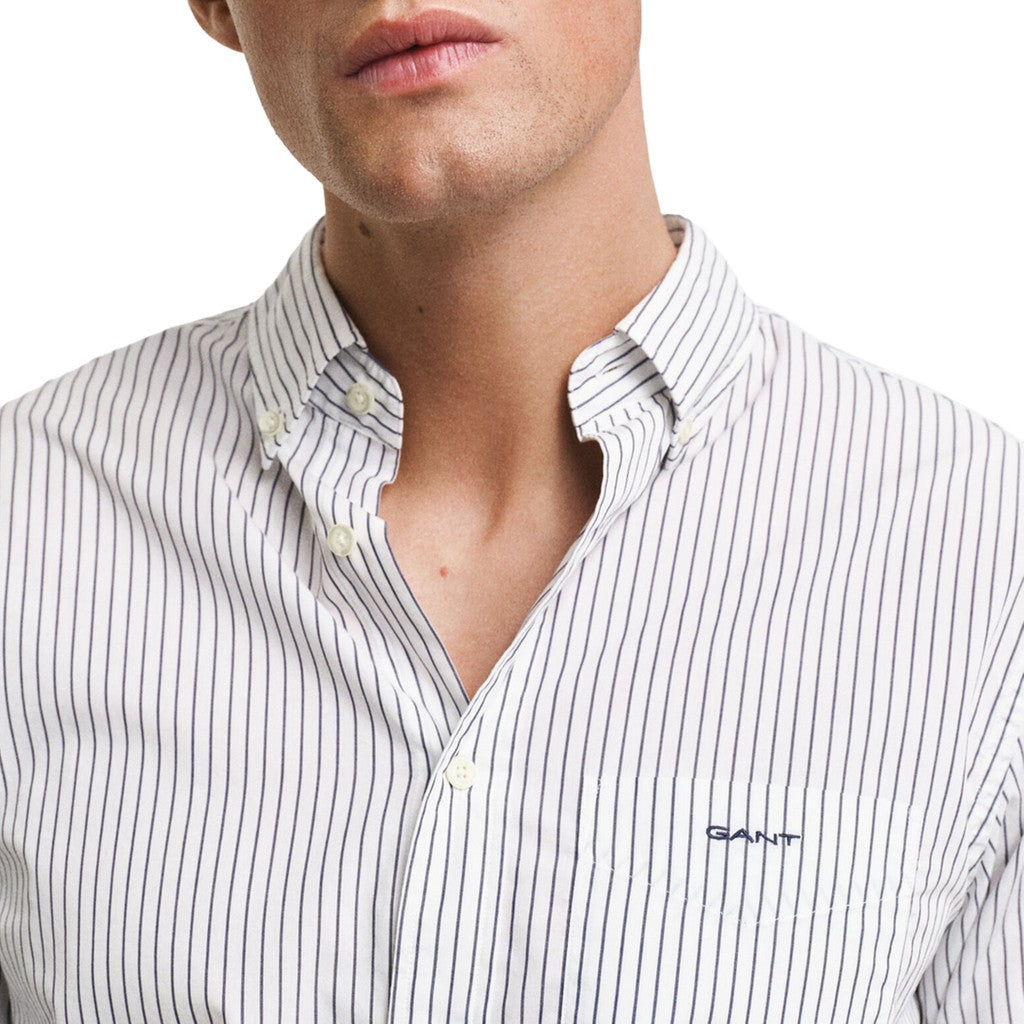 Gant Overhemd met logoborduring – Wit