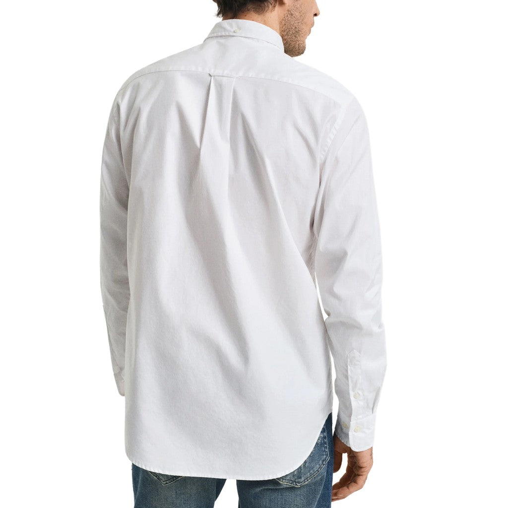 Gant Overhemd met logoborduring – Wit
