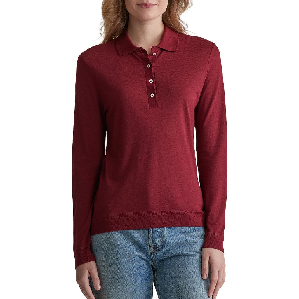 Gant Polo met lange mouwen Dames – Rood