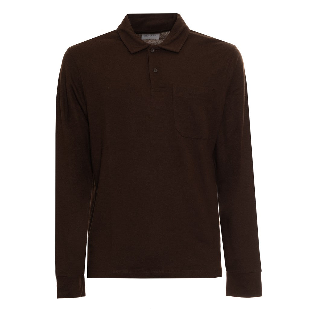 Gant Polo met lange mouwen Heren – Bruin