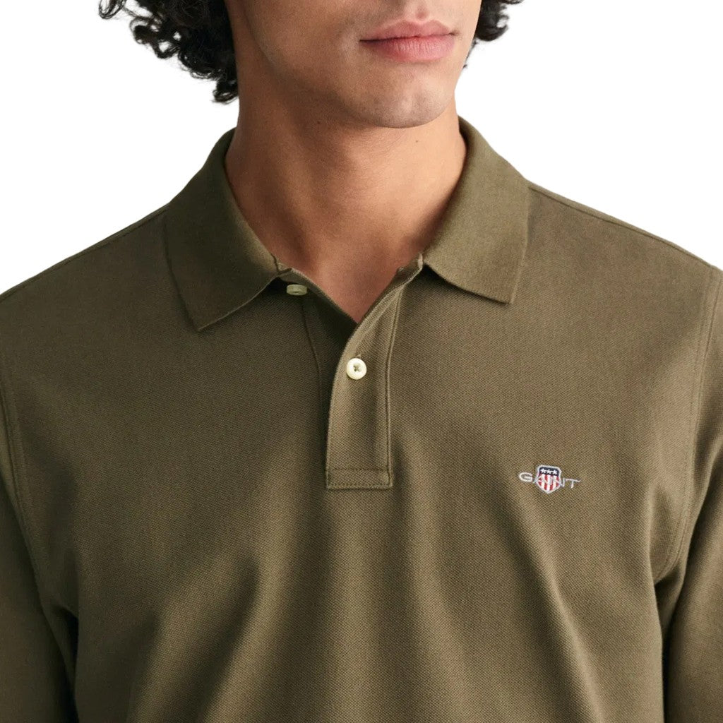 Gant Polo met lange mouwen Heren – Groen