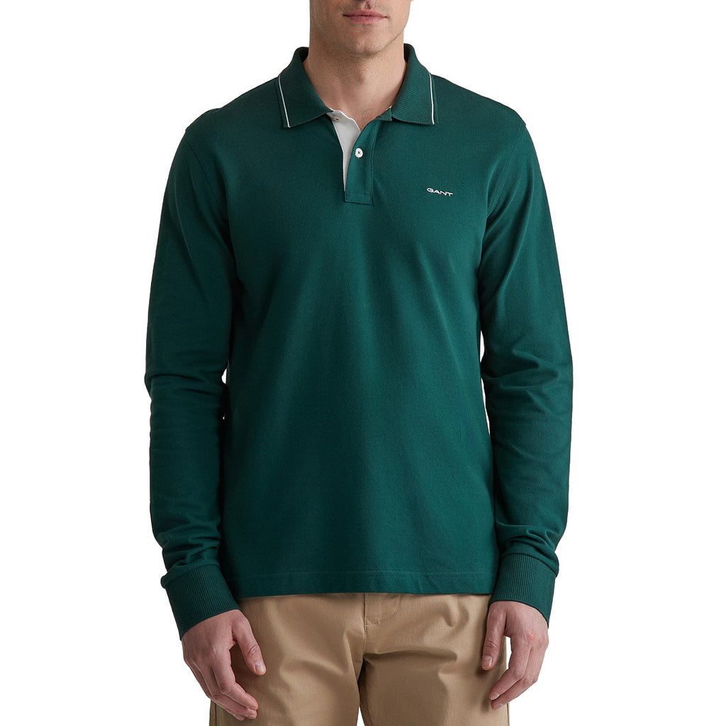 Gant Polo met lange mouwen Heren – Groen