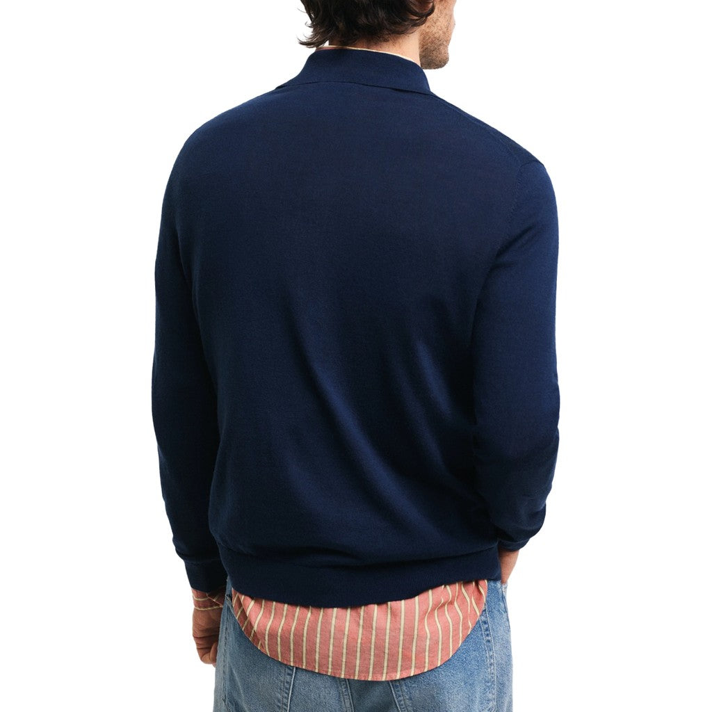Gant Polo met lange mouwen Heren – Marineblauw