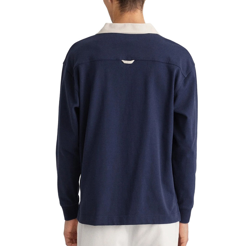 Gant Polo met lange mouwen Heren – Marineblauw