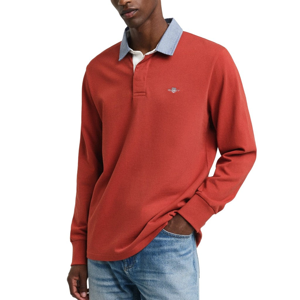 Gant Polo met lange mouwen Heren – Rood