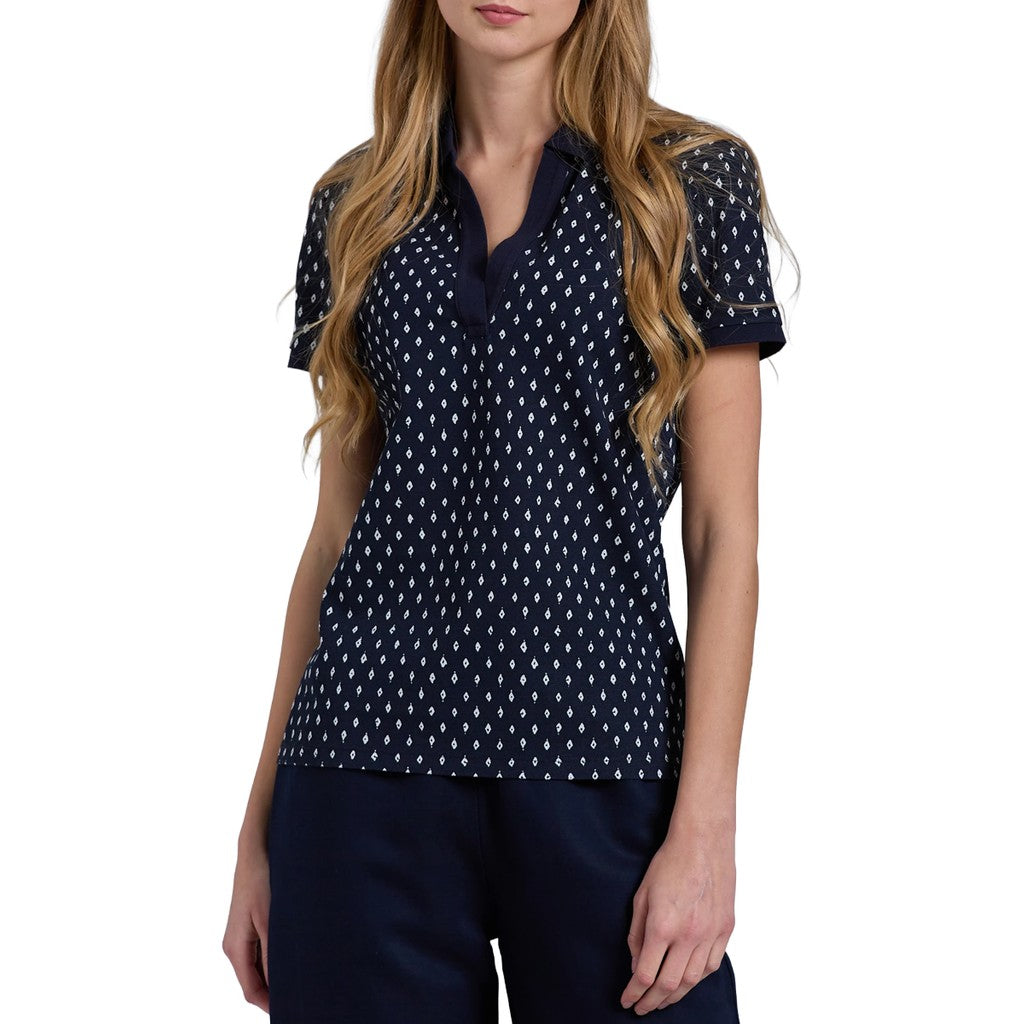 Gant Polo met logoborduring – Marineblauw