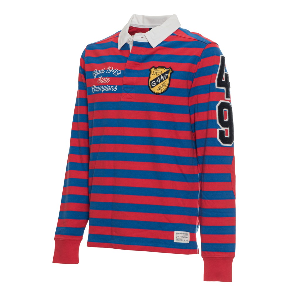 Gant Polo met strepen Heren – Rood
