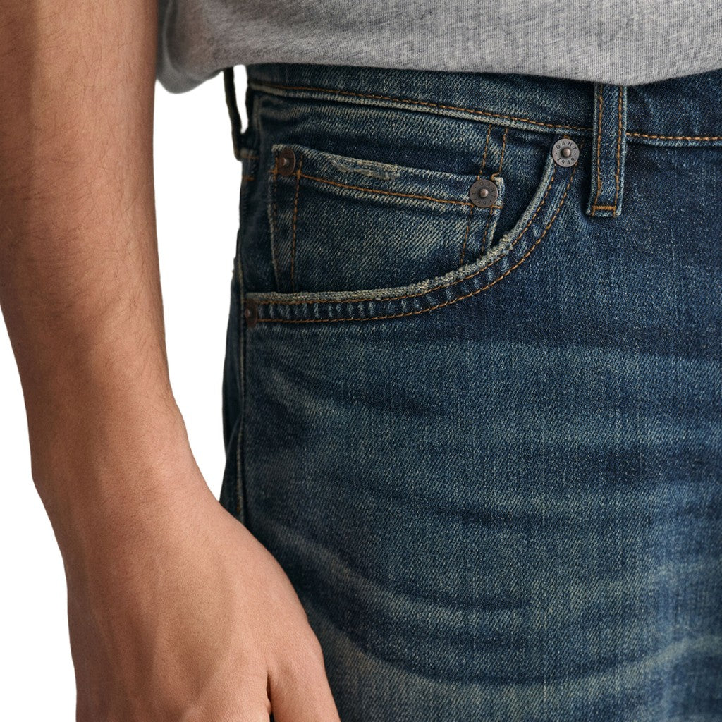 Gant Regular fit jeans Heren – Blauw