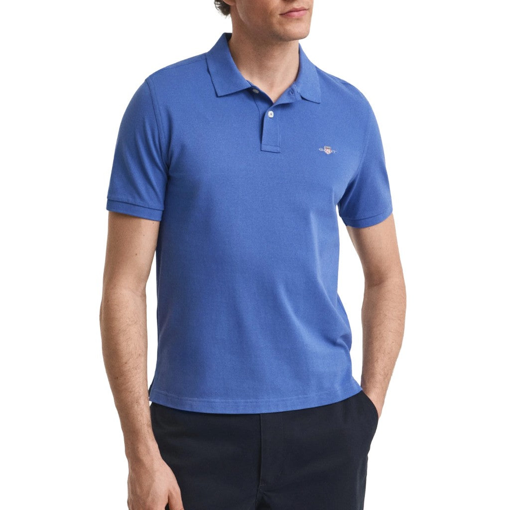 Gant Regular fit polo – Blauw