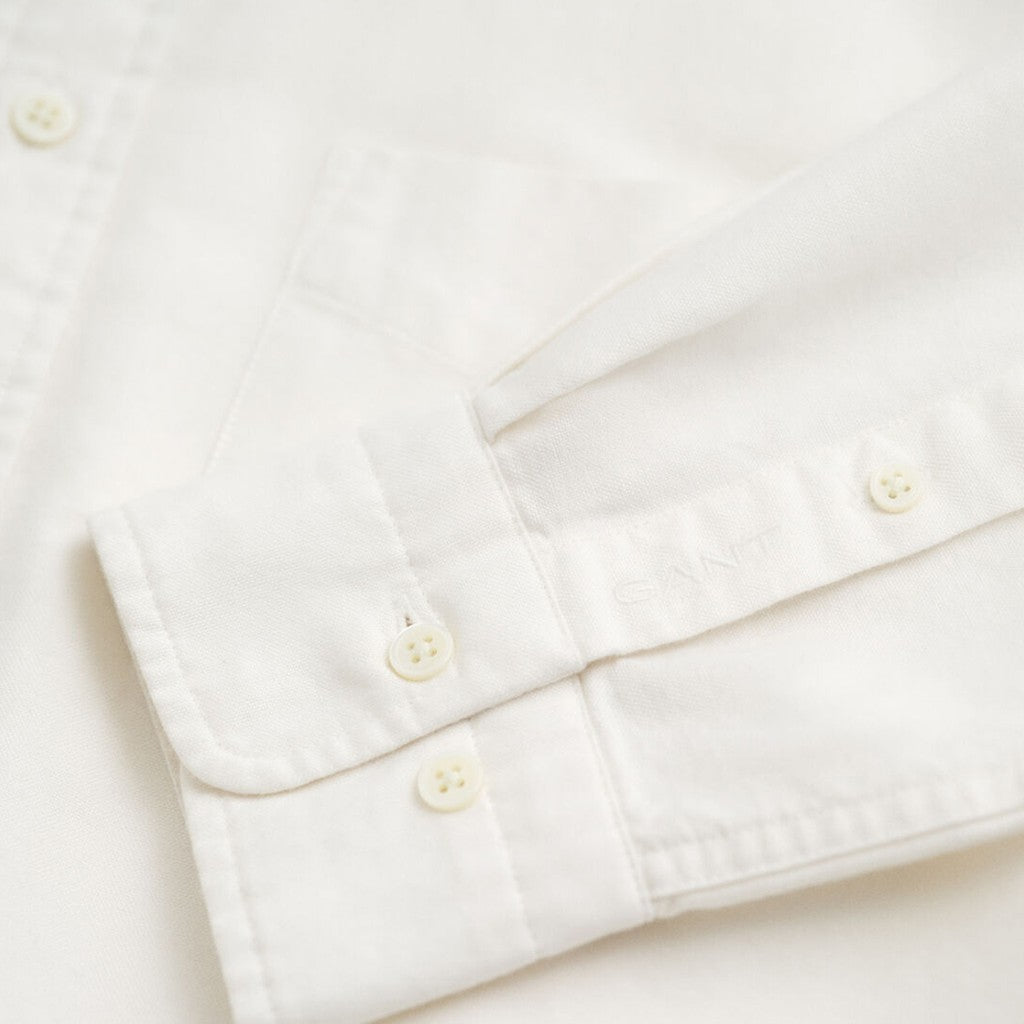 Gant Relaxed fit overhemd Heren – Gebroken wit