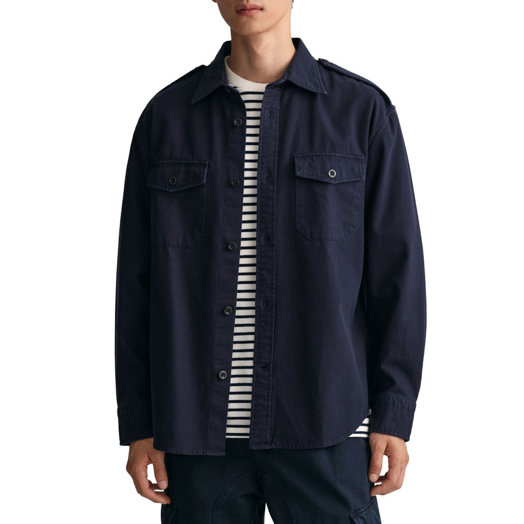 Gant Relaxed fit overhemd Heren – Marineblauw