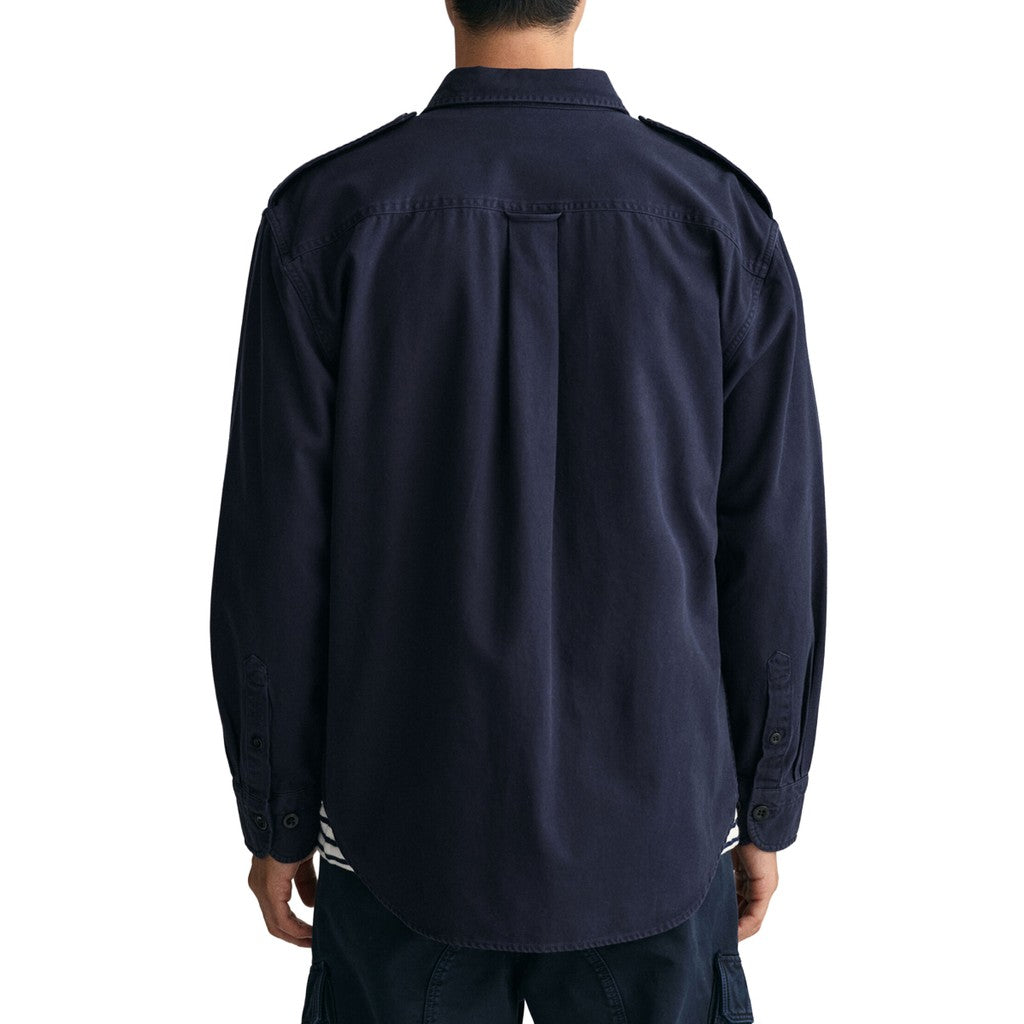 Gant Relaxed fit overhemd Heren – Marineblauw