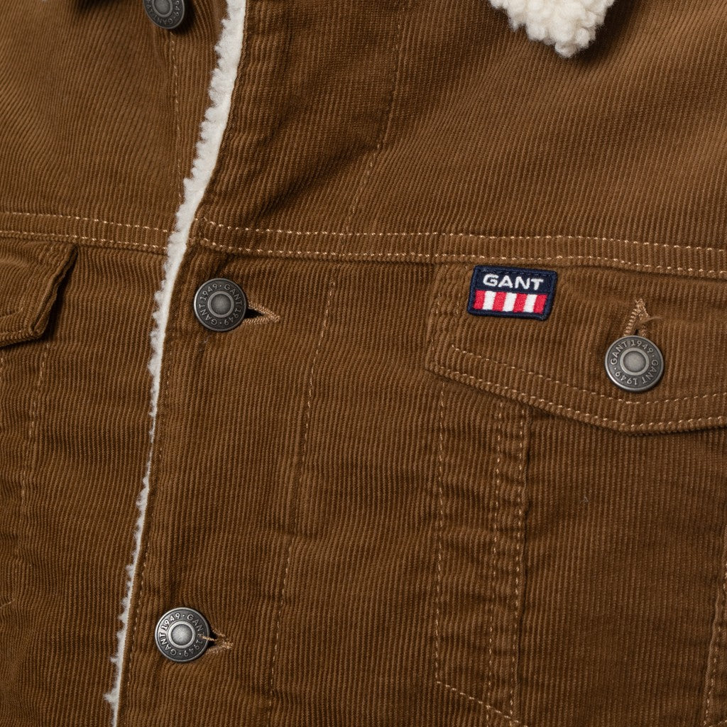 Gant Ribfluwelen jas – Bruin