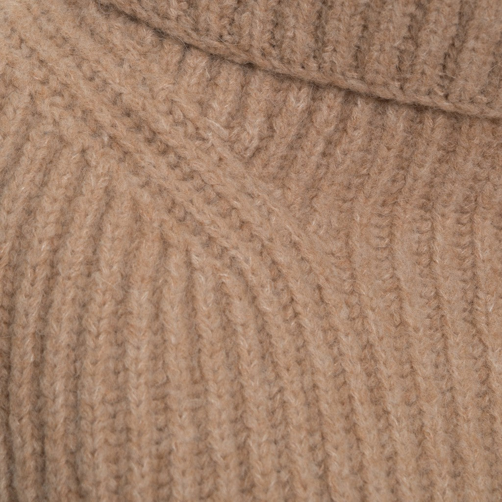 Gant Ribgebreide colsjaal – Khaki