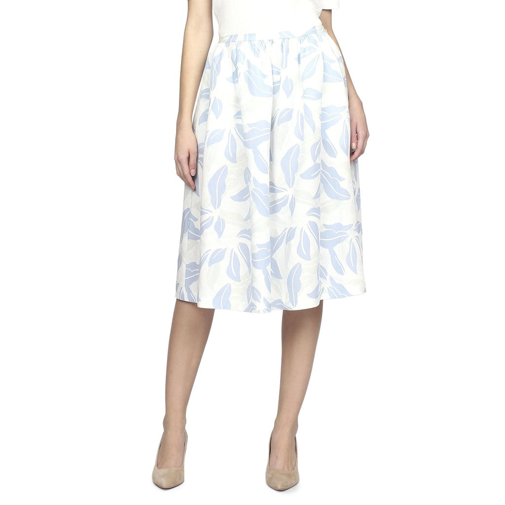 Gant Rok met bloemenprint – Wit / Blauw
