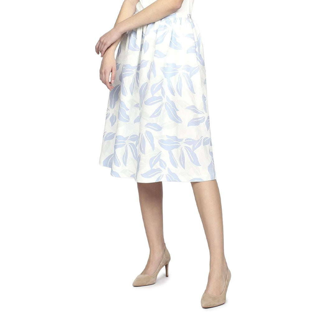 Gant Rok met bloemenprint – Wit / Blauw