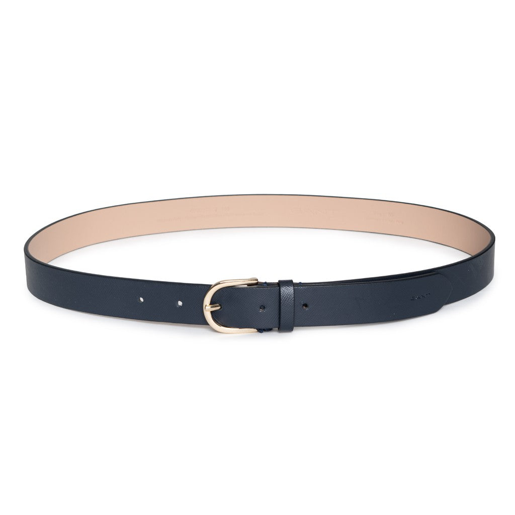 Gant Saffiano leren riem – Marineblauw