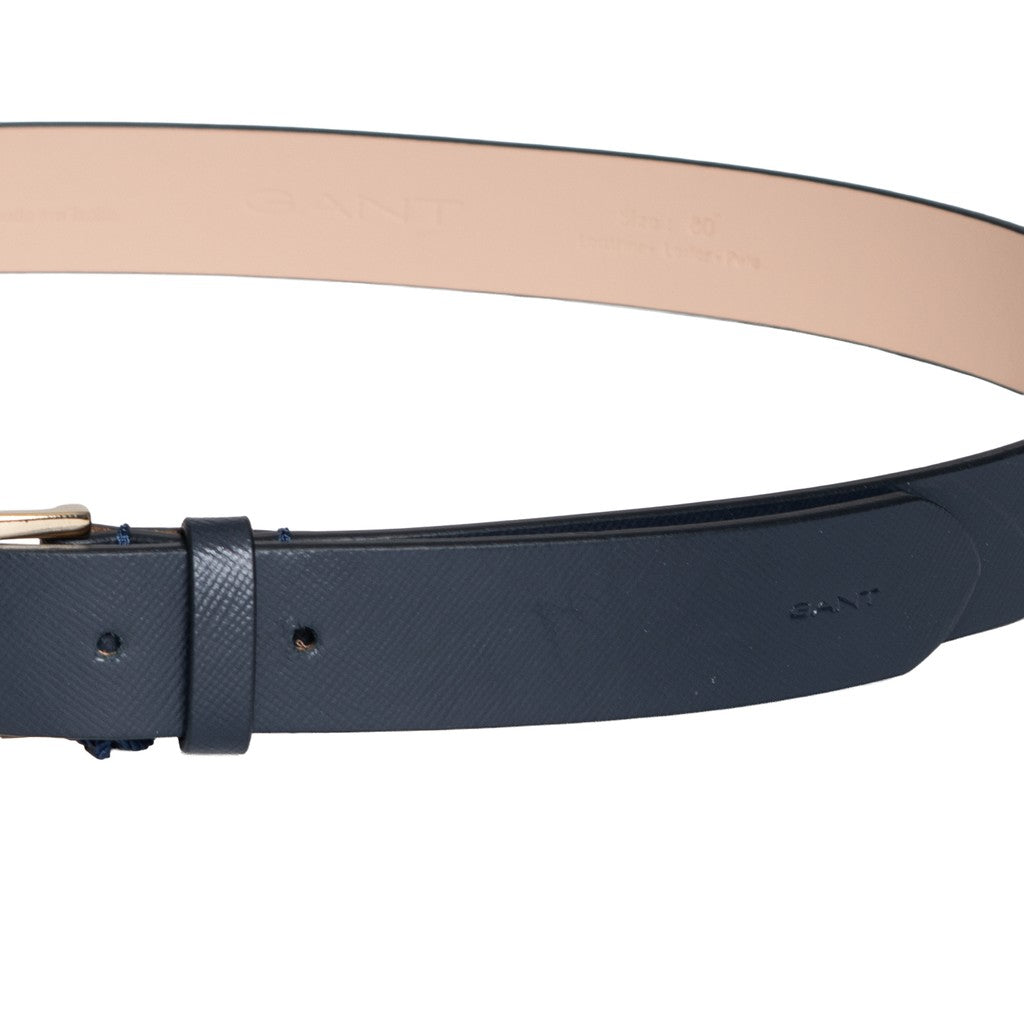 Gant Saffiano leren riem – Marineblauw