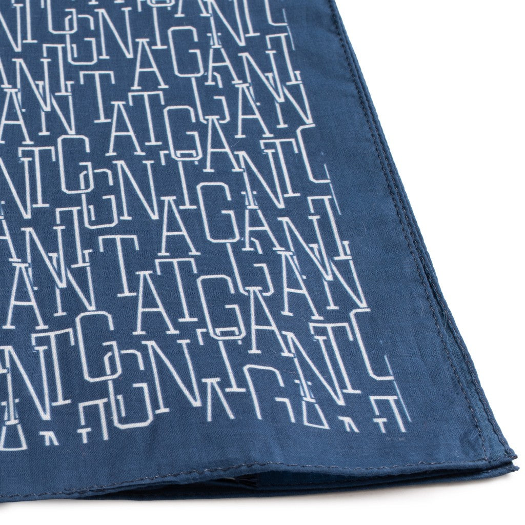 Gant Sjaal met logoborduring – Blauw / Wit