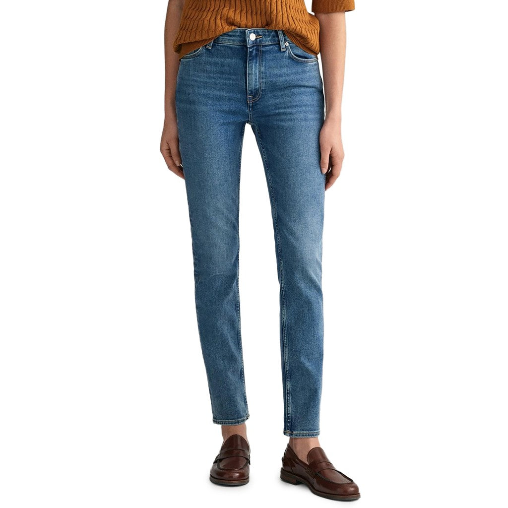 Gant Slim fit jeans Dames – Blauw