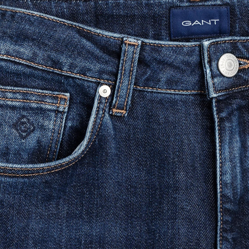 Gant Slim fit jeans Dames – Blauw