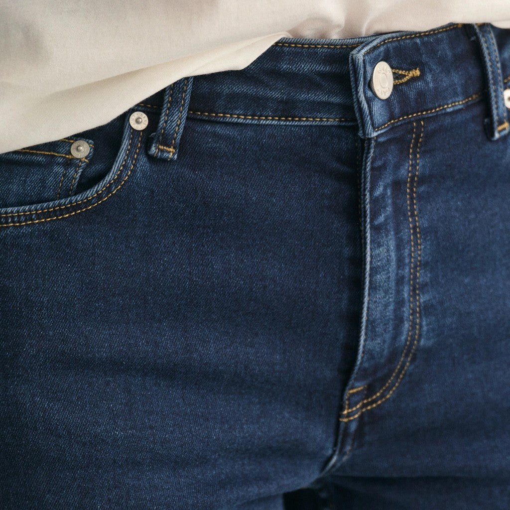 Gant Slim fit jeans Dames – Denimblauw