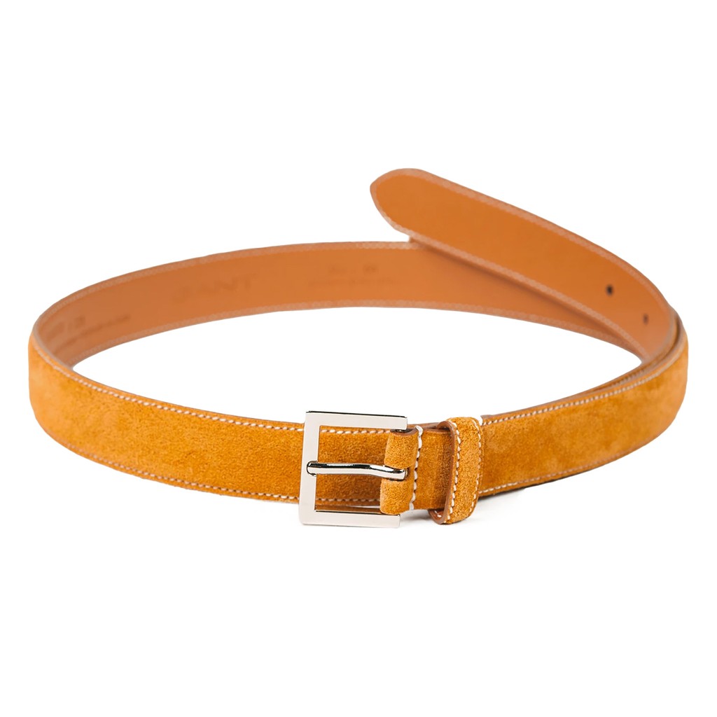 Gant Suède riem – Mosterdgeel
